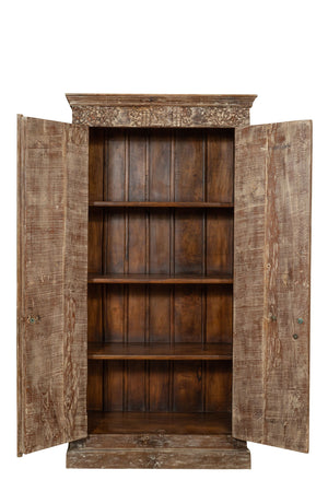 Biscottini Stipo Libreria in legno massiccio con porta antica Molto solido spazioso
