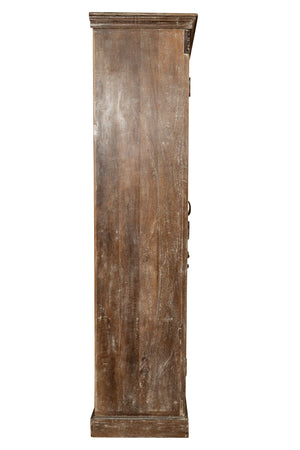 Biscottini Stipo Libreria in legno massiccio con porta antica Molto solido spazioso