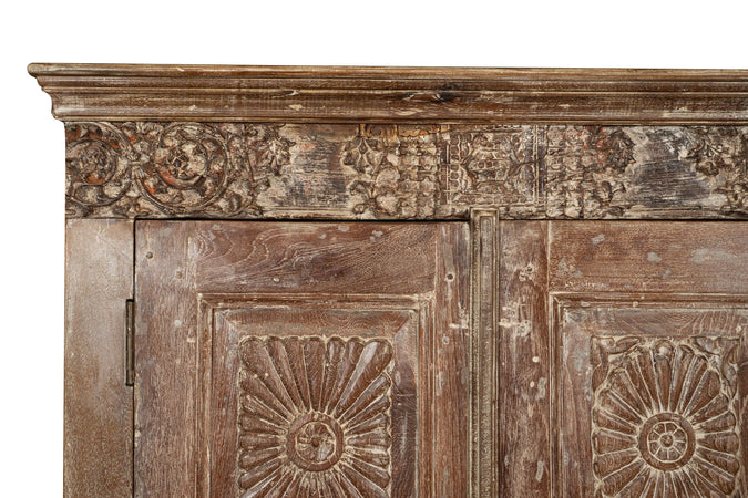 Biscottini Biscottini Stipo Libreria Legno Massiccio Porta Antica 115x55x223 Arredo Casa