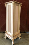 MOBILI 2G - Porta vasi credenzina classico barocco Legno grezzo 41x41x110