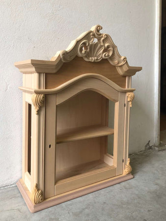 MOBILI 2G - Pensile classico barocco Legno grezzo 66x30x86