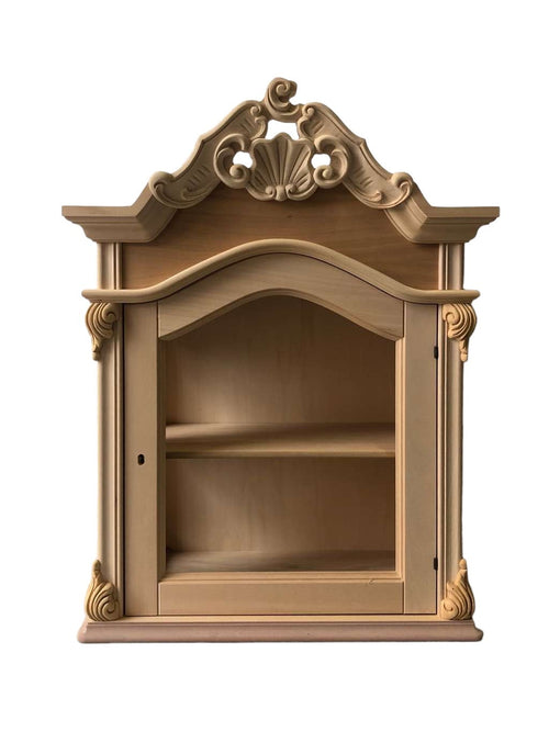 MOBILI 2G - Pensile classico barocco Legno grezzo 66x30x86