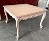 Tavolo quadrato fisso classico barocco Legno grezzo 120x120x80