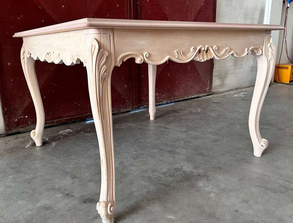 Tavolo quadrato fisso classico barocco Legno grezzo 120x120x80