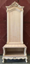 MOBILI 2G - Porta valigie con Pannello classico barocco Legno grezzo 82x51x221