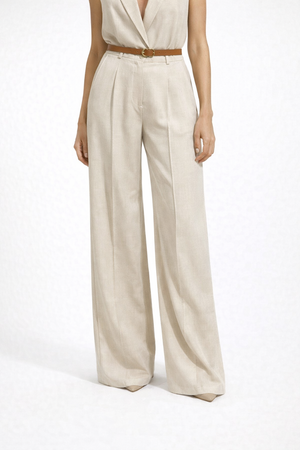 Pantalone palazzo con cintura