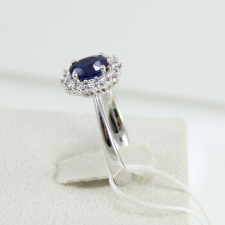 Anello donna princess Mirco Visconti in oro bianco zaffiro e diamanti G VS