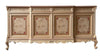 MOBILI 2G - Credenza 4 porte 4 cassetti classica barocco intarsio Legno grezzo 227x60x106