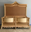 MOBILI 2G - Bagno doppio con specchio classico barocco Legno grezzo 211x58x213