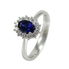 Anello donna princess Mirco Visconti in oro bianco zaffiro e diamanti G VS