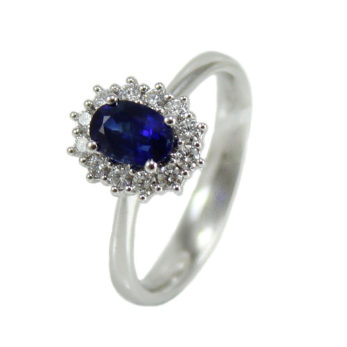 Anello donna princess Mirco Visconti in oro bianco zaffiro e diamanti G VS