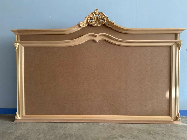 MOBILI 2G - Bagno doppio con specchio classico barocco Legno grezzo 211x58x213