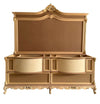 MOBILI 2G - Bagno doppio con specchio classico barocco Legno grezzo 211x58x213