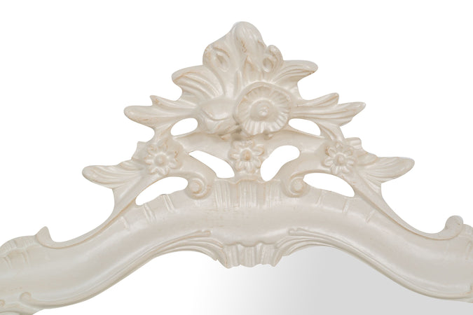 Biscottini Specchio parete Biscottini legno bianco anticato 110x72x4 artigianale made Italy