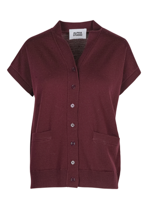 ALPHA STUDIO - Gilet - 461199 - Bordeaux da donna