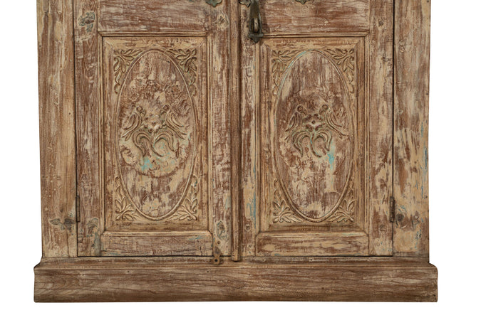 Biscottini Biscottini Stipo Libreria Legno Massiccio Porta Antica 130x51x223 Solido