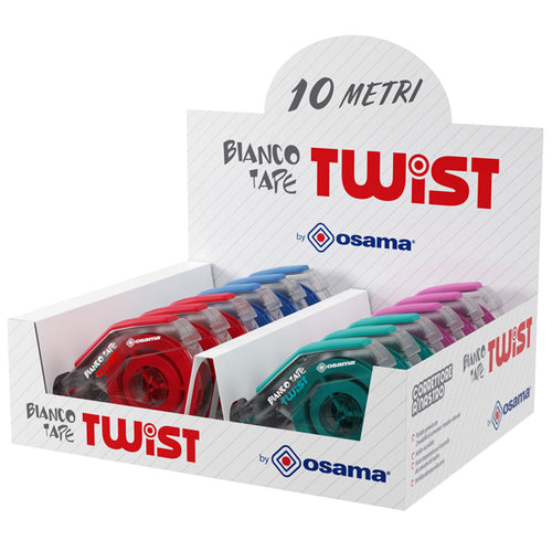 Correttore A Nastro 5Mmx10Mt Bianco Tape Twist Osama