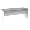 Scrivania per Ufficio in Legno Bianco Grigio Postazione Lavoro Studio 180x80 H74cm