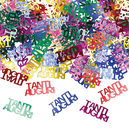 Busta 15Gr Coriandoli In Plastica ''Tanti Auguri'' Big Party