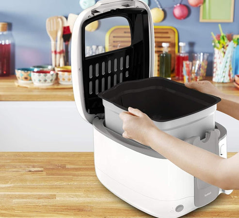 Tefal Friggitrice 1800W da Cucina Capacità 2.2 Litri Cestello rimovibile Bianco
