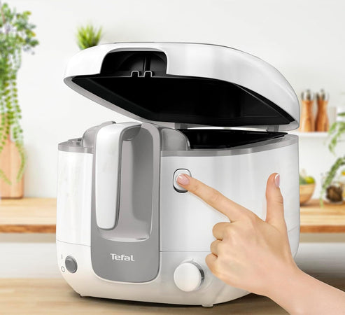 Tefal Friggitrice 1800W da Cucina Capacità 2.2 Litri Cestello rimovibile Bianco