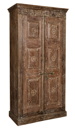 Biscottini Biscottini Stipo Libreria Legno Massiccio Porta Antica 115x55x223 Arredo Casa