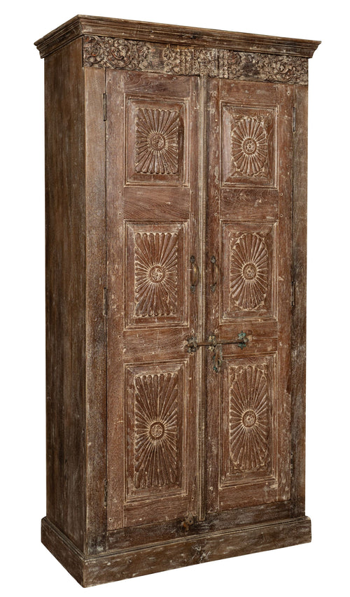 Biscottini Biscottini Stipo Libreria Legno Massiccio Porta Antica 115x55x223 Arredo Casa