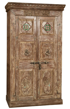 Biscottini Biscottini Stipo Libreria Legno Massiccio Porta Antica 130x51x223 Solido