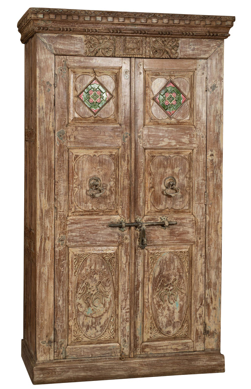 Biscottini Biscottini Stipo Libreria Legno Massiccio Porta Antica 130x51x223 Solido