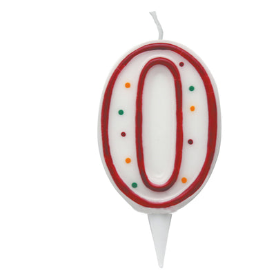 Candelina Zuccherino Numero 0 - H. 8.5Cm Big Party