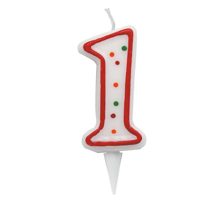 Candelina Zuccherino Numero 1 - H. 8.5Cm Big Party