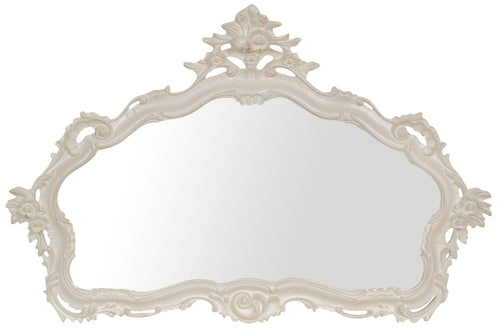 Biscottini SPECCHIERA DA PARETE IN LEGNO FINITURA BIANCA ANTICATA MADE IN ITALY Specchio