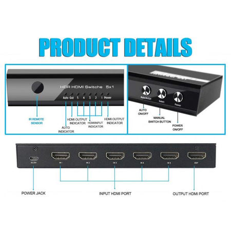 SWITCH HDMI 2.0 5X1