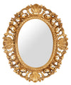 Biscottini SPECCHIERA DA PARETE IN LEGNO FINITURA FOGLIA ORO ANTICATO MADE IN ITALY