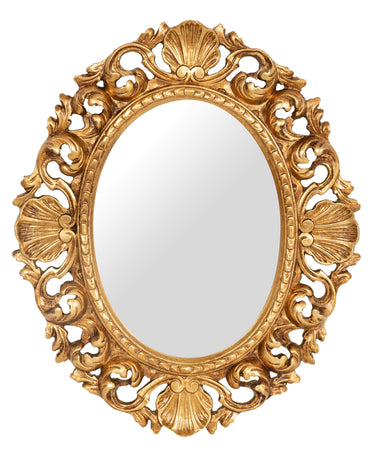 Biscottini SPECCHIERA DA PARETE IN LEGNO FINITURA FOGLIA ORO ANTICATO MADE IN ITALY