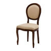 Set 2 sedie classiche  legno imbottita ecopelle beige 50x47x100