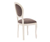 MOBILI 2G - Set 2 sedie shabby  legno imbottita microfibra marrone 50x47x100