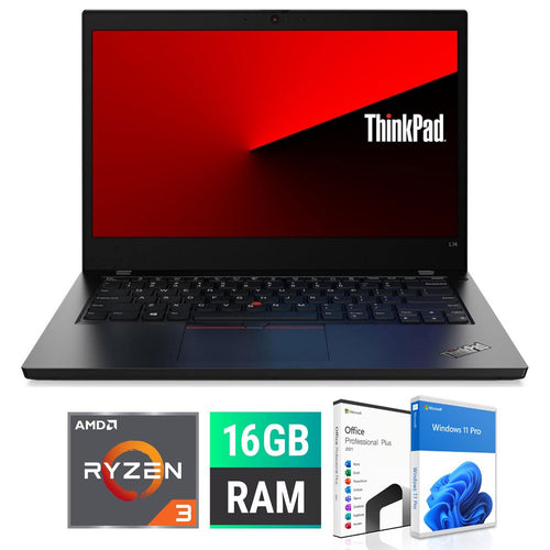 Pc Portatile Notebook RICONDIZIONATO AMD RYZEN 3 PRO LENOVO Thinkpad L14 14 RAM 16GB SSD Windows 11 Pro + OFFICE 2021