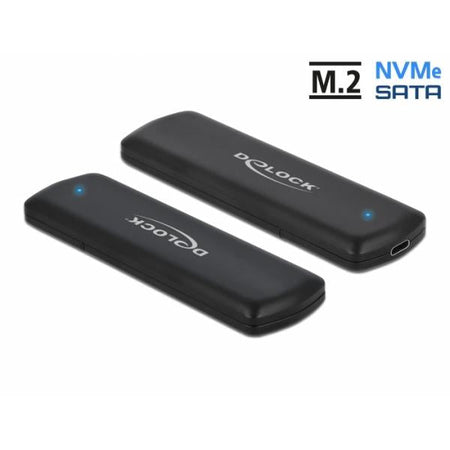 DeLOCK Custodia esterna USB Type-C Combo per M.2 NVMe PCIe o SATA SSD - senza attrezzi (Delock External USB Type-C Combo Enclo)