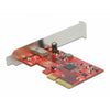 DeLOCK Scheda PCI Express x4 per 1 x SuperSpeed USB 20 Gbps [USB 3.2 Gen 2x2] USB Type-C femmina esterno - 3 A (Delock - USB-adapter - PCIe 3.0 x4 - U)