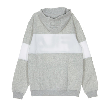 FILA Felpa Cappuccio Uomo Night Blocked Hoodie Light Grey Mel/bros/bright White da uomo