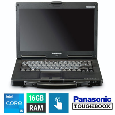 Pc Portatile Panasonic Toughbook CF-53 MK4 Ricondizionato 14 TOUCH-SCREEN Rugged i5 Ram 16GB SSD Seriale 9 pin RS232 3G Win 10