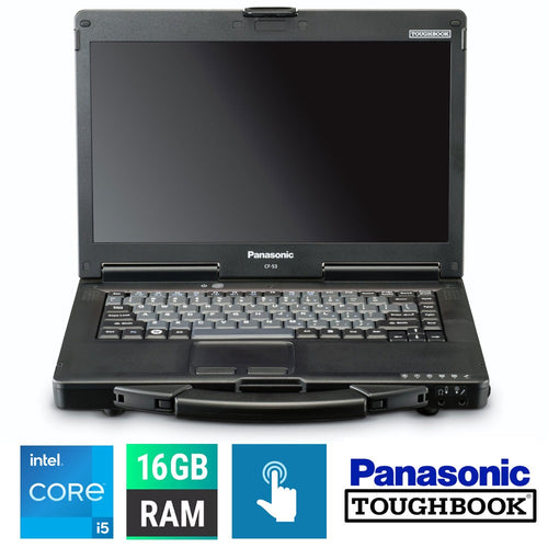 Pc Portatile Panasonic Toughbook CF-53 MK4 Ricondizionato 14 TOUCH-SCREEN Rugged i5 Ram 16GB SSD Seriale 9 pin RS232 3G Win 10