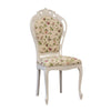 MOBILI 2G - Sedia shabby legno imbottita raso floreale 56x50x110