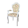 MOBILI 2G - Capotavola shabby legno imbottito raso floreale 60x55x110