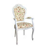 MOBILI 2G - Capotavola shabby legno imbottito raso floreale 60x55x110