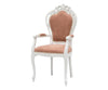 MOBILI 2G - Capotavola shabby bianco legno tessuto rosa antico 60x55x110