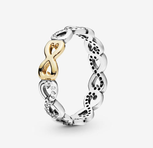 Pandora anello a fascia Infinito scintillante