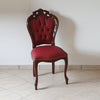 MOBILI 2G - Sedia classica legno capitoneè imbottita ecopelle rossa 56x50x110