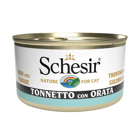 Schesir Jelly Tonnetto con Orata Scatoletta per Gatti Adulti 85gr